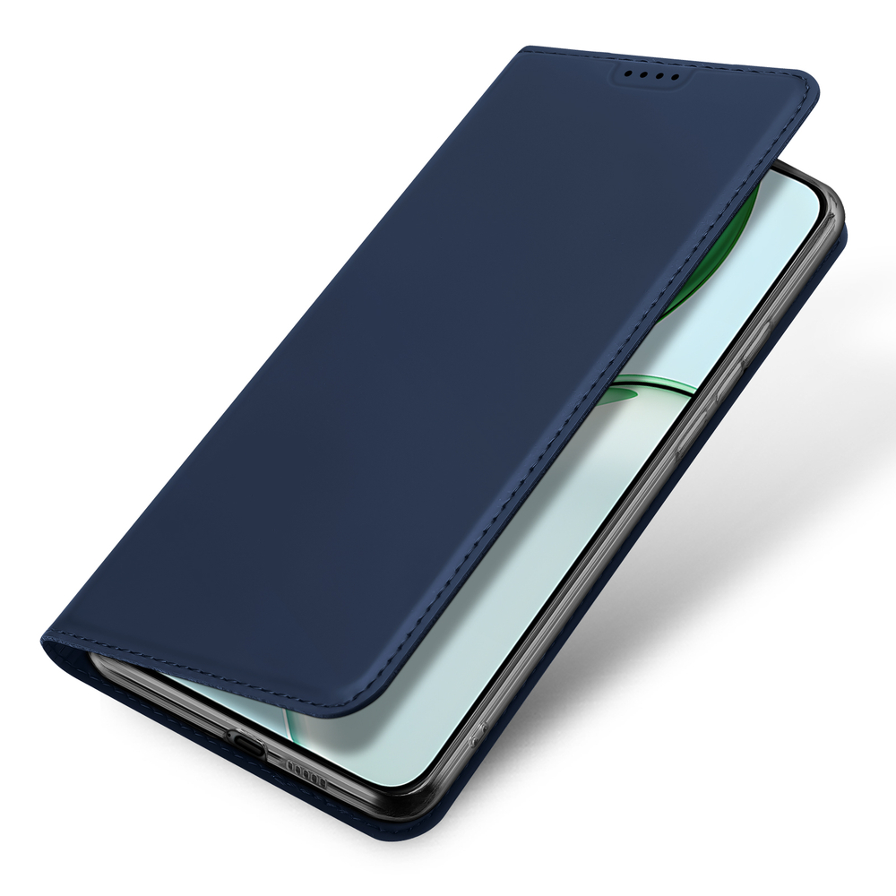 Чехол книжка синего цвета из PU кожи для Honor Magic 8 Lite, X9d и X70, серия Skin Pro Series от Dux Ducis