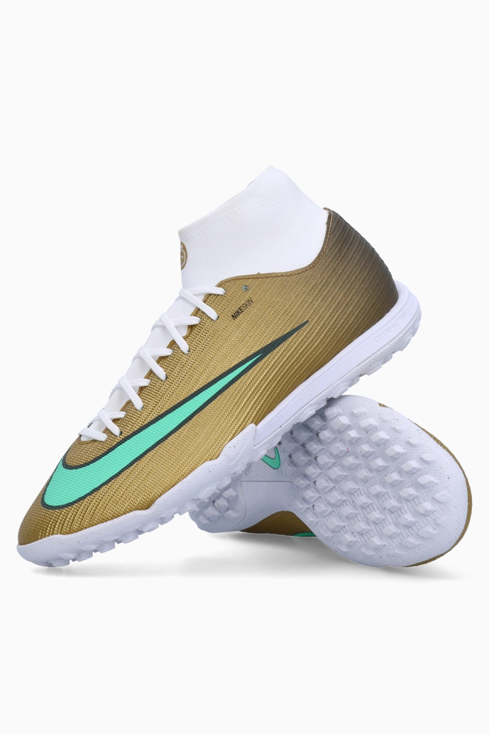 Сороконожки Nike Zoom Mercurial Superfly 11 Academy High Mbappe TF - желтый
