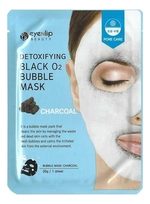 Маска тканевая кислородная  Eyenlip Detoxifying Black O2 Bubble Mask Charcoal, 20 гр