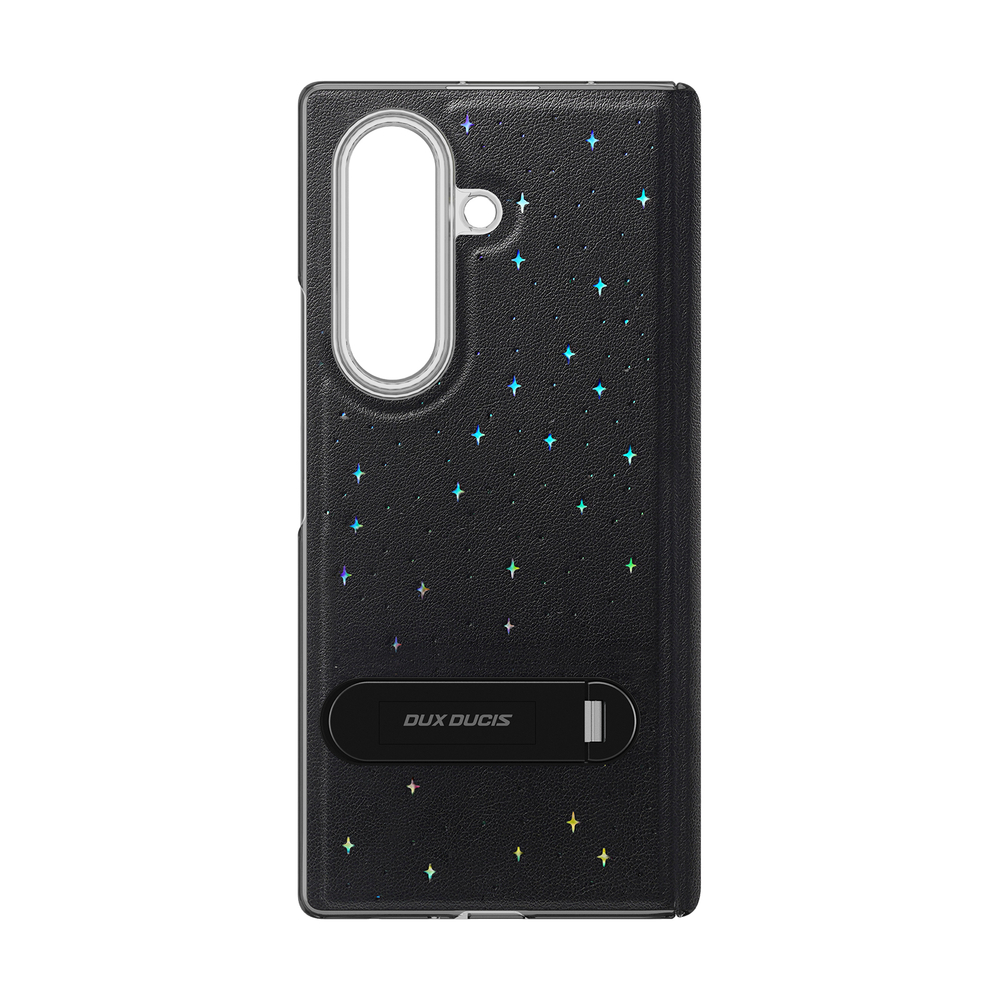 Чехол из кожи для смартфона Samsung Galaxy Z Fold 7, серия Stex Series (версия с вращающейся на 360 подставкой) от Dux Ducis