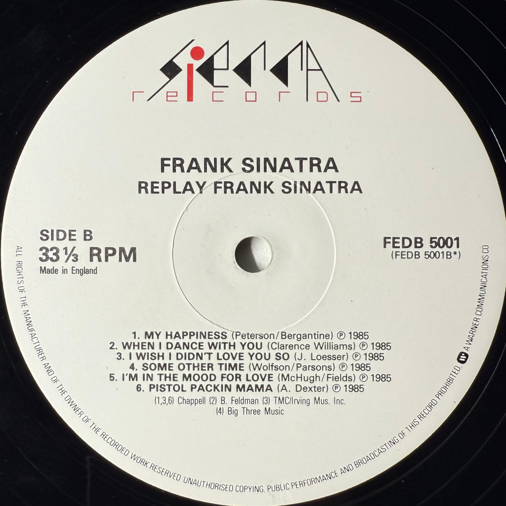 Frank Sinatra ‎– Replay Frank Sinatra (Англия)