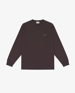 Лонгслив heavy brown/wash коричневый