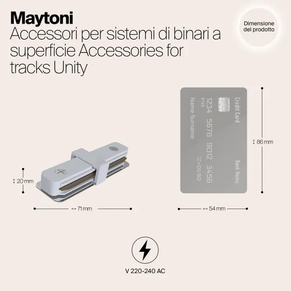 Коннектор Accessories for tracks Unity TRA001C-11W Maytoni