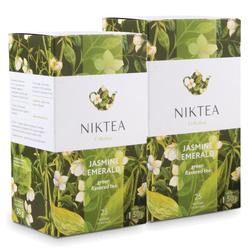 Niktea Jasmine Emerald / Жасмин Эмеральд, чай зелёный в пакетиках, 2 x 25 шт.
