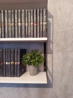 Полка настенная книжная тройная лофт Белая
