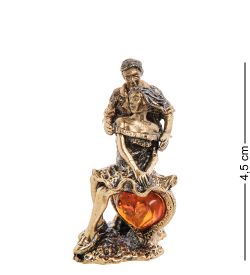 Народные промыслы AM-3213 Фигурка «Парочка Любовь» (латунь, янтарь)