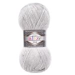 Пряжа Alize (Ализе) Superlana Midi / уп.5 мот. по 100 г, 170м, 208 светло-серый меланж A