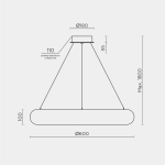 Подвесной светильник MODELIGHT MDL.8485.800PL BS