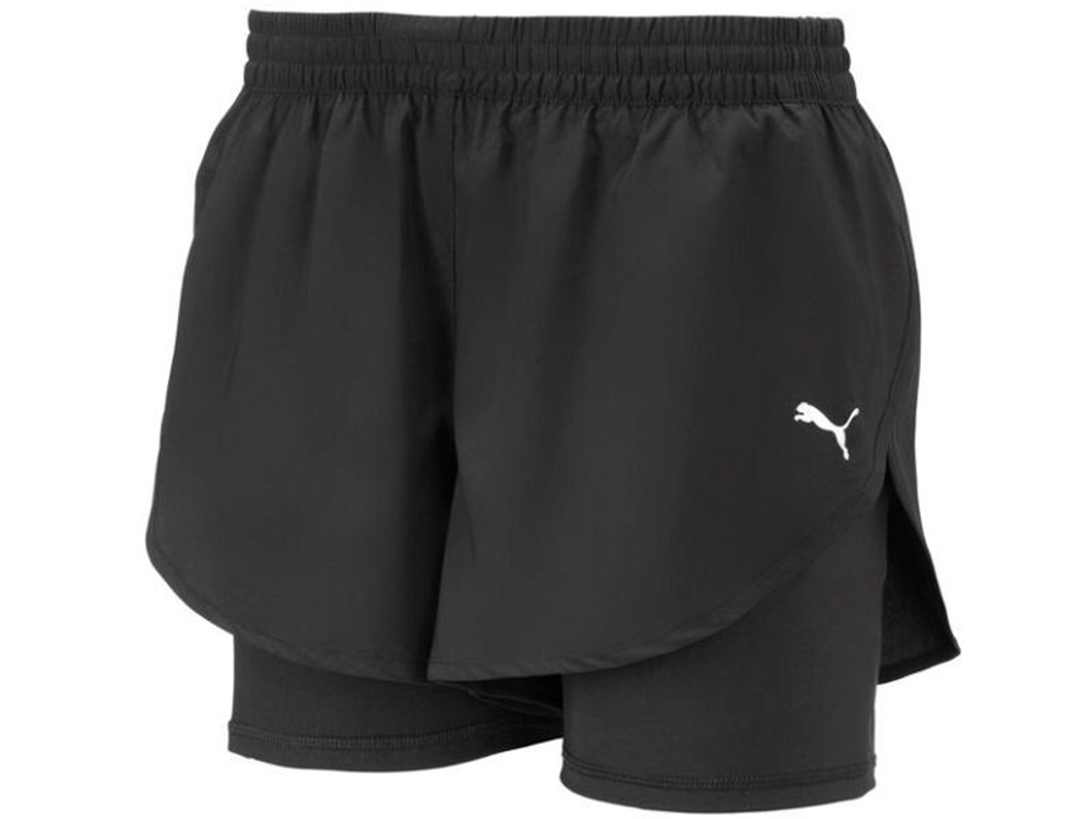 Женские Шорты теннисные Puma 2 In 1 Run Short W- puma black