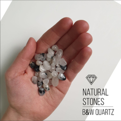 Натуральный камень B&W Quartz, 10-15 мм, 100гр