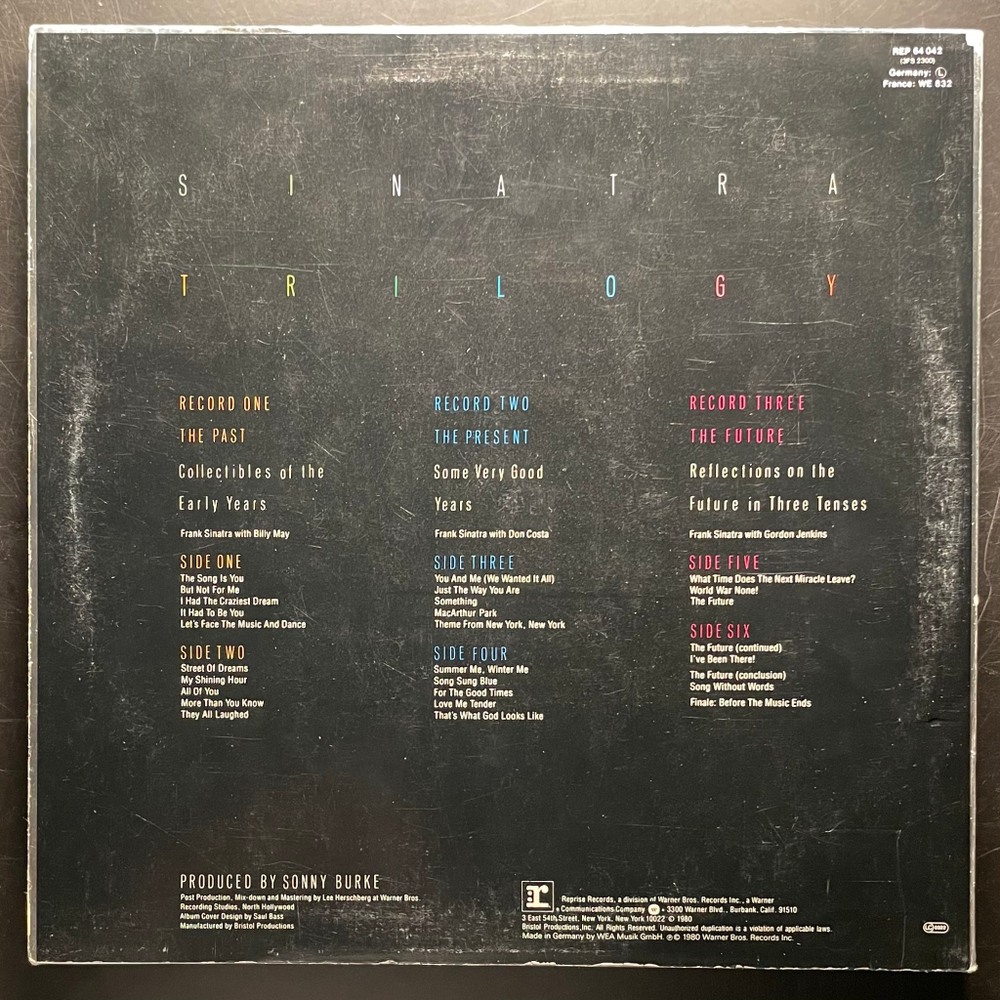 Frank Sinatra ‎– Trilogy: Past, Present & Future 3LP (Германия 1980г.)