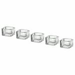 Набор подсвечников IKEA GLASIG (ГЛАСИГ), Стеклянный, 5x5 см, 5 шт