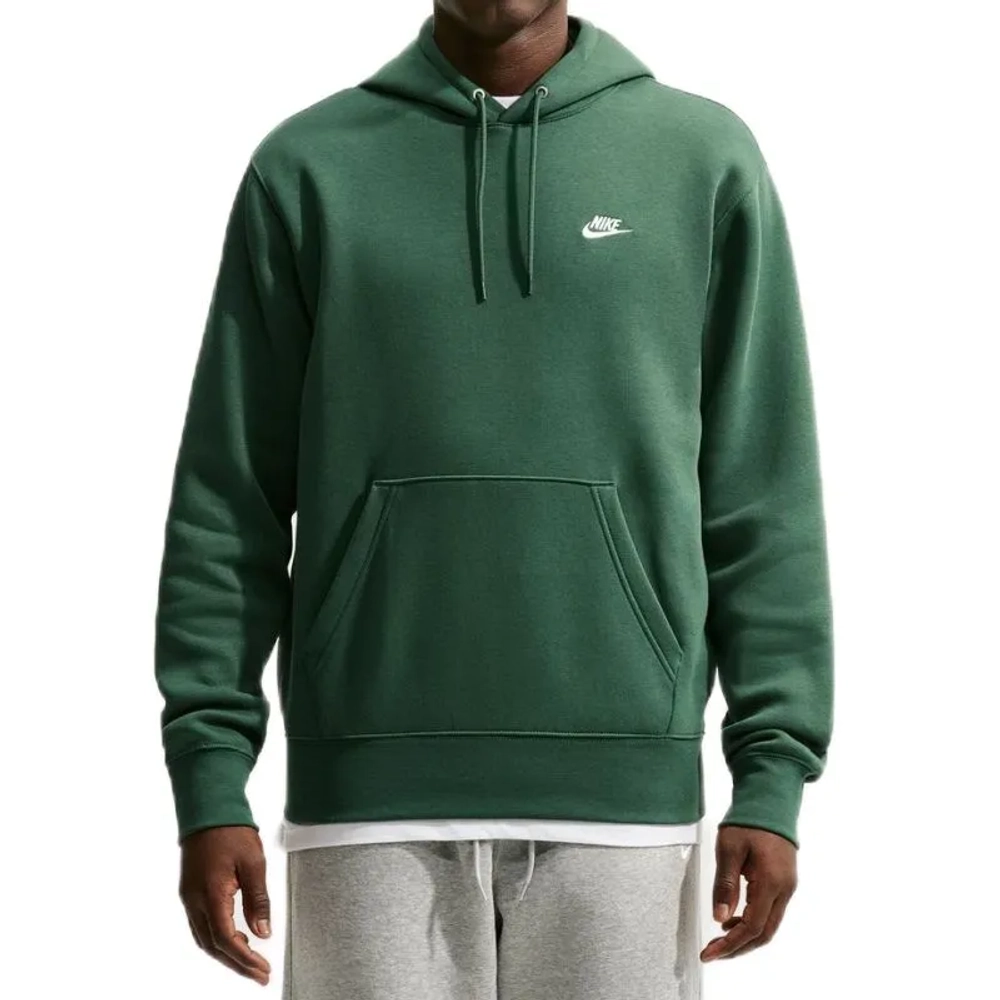 Мужская теннисная кофта Nike Club Fleece Pullover - fir/fir/white