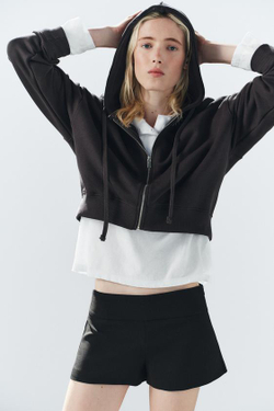 ZARA ШОРТЫ МИНИ, ЧЕРНЫЙ