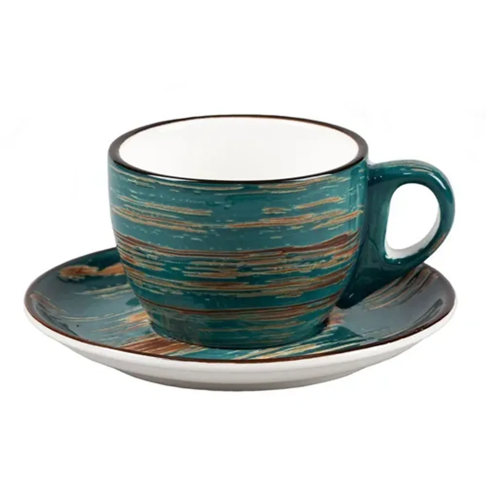 Кофейная пара 100 мл d 12 см h5 см Texture Dark Green P.L. Proff Cuisine [6]