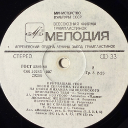 Виниловая пластинка Сборник Михаил Пляцковский – Приглашаю Тебя LP Мелодия