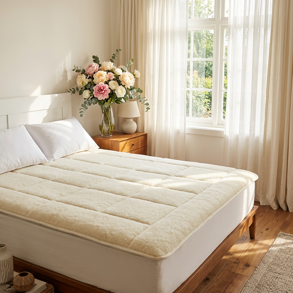 Наматрасник ЛЕЖЕБОКА Woolly & Tencel 160х200 зима-лето, арт. 26160-3