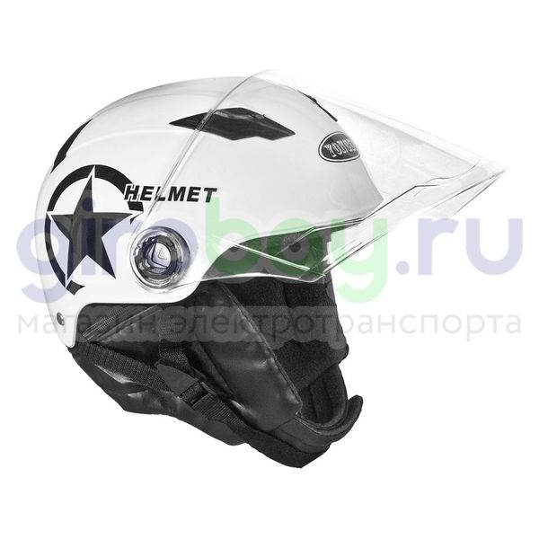 Шлем открытый Helmet NEW (Белый) фото №2