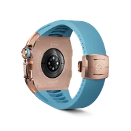 Корпус для Apple Watch RST45 - Голубой/Розовое золото/Кристаллы