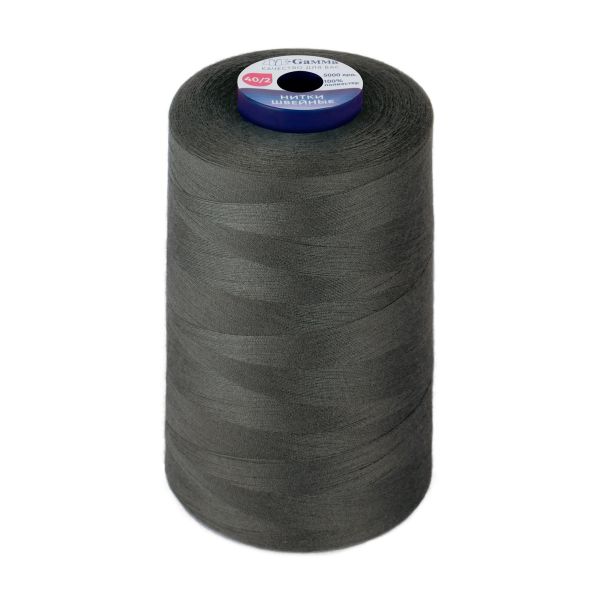 Нитки универсальные Gamma 40/2, 4570 м (5000 ярд) / 1 кат., 347 т.серый