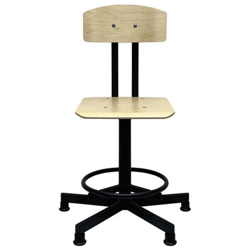 Стул кресло кассира, швеи, ресепшен РС37/РС67ЛФ, на винте, без подлокотников, фанера