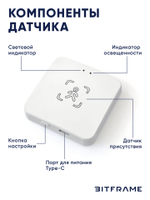 Датчик присутствия человека и освещенности, умный детектор движения, Zigbee, Tuya, Smart Life