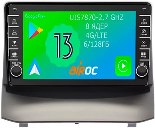 Магнитола для Ford Fiesta 2008-2018 - Airoc AB-1704 (кнопки и крутилки), Android 13, Быстрая, SIM-слот, CarPlay