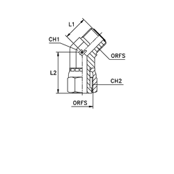 Соединение FN45 D18-20 ORFS 1.3/16 (обжатая гайка)