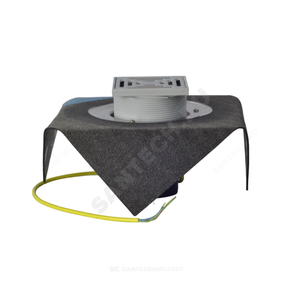 Воронка кровельная HL62.1BH с вертикальным выпуском PP Дн 110 с трапом, электрообогревом, теплоизоляцией, гидроизоляционным полимербитумным полотном 500мм HL HL62.1BH/1