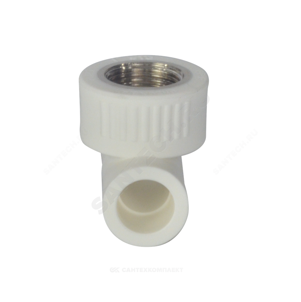 Тройник PP-R комбинированный белый Дн 20х3/4" ВР ZFPCL