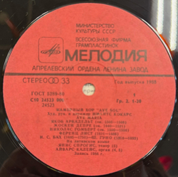 Виниловая пластинка АVE MARIA - Камерный хор (Мелодия) LP