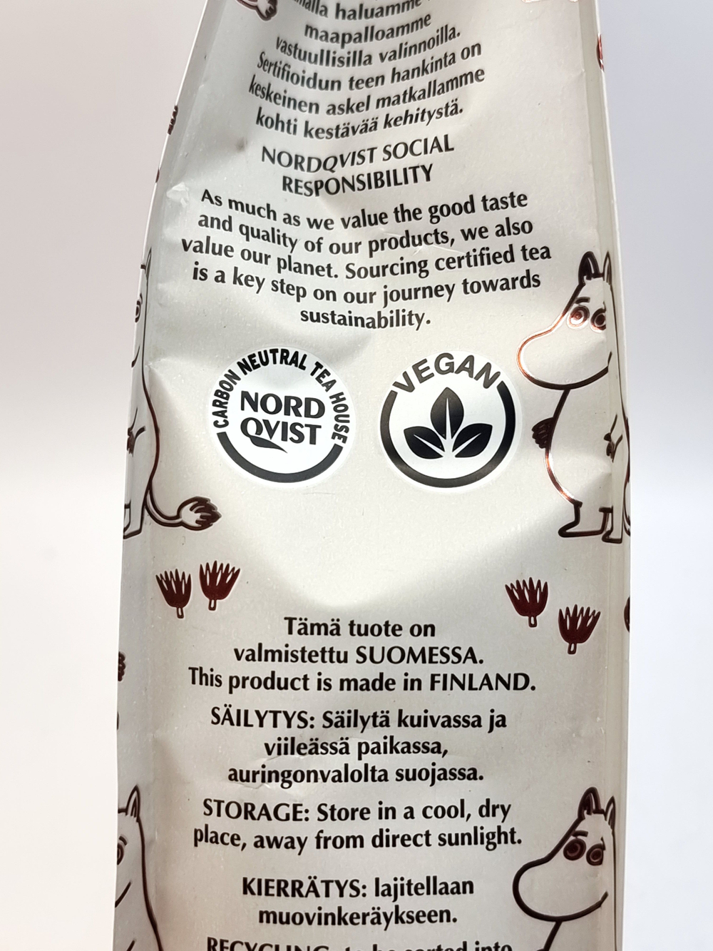 Nordqvist Чай черный TSEMPPI*A*! с черникой, серия Moomin, 80 г (из Финляндии)
