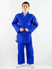 C333 Кимоно для дзюдо подростковое Clinch Judo Silver FDR синее