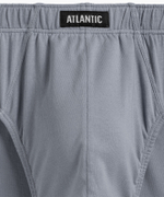 Мужские трусы слипы классика Atlantic, набор 5 шт., хлопок, серые + графитовые + черные + изумрудные + эспрессо, 5SMP-003
