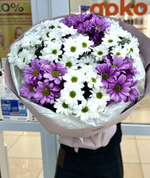 Бело-лиловый микс 11 веток