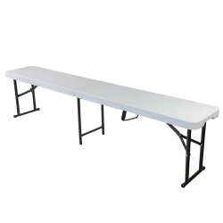 Стул складной переносной (материал HDPE, 183х30х43см,белый) WMC TOOLS WMC-SN180W