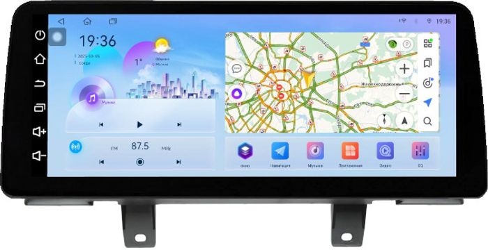 Магнитола для BMW 5 G30 2017-2020 EVO (рамка LUX) - FarCar монитор 12.3" 2K QLED на Android 14, Быстрая, CarPlay, 4G SIM-слот