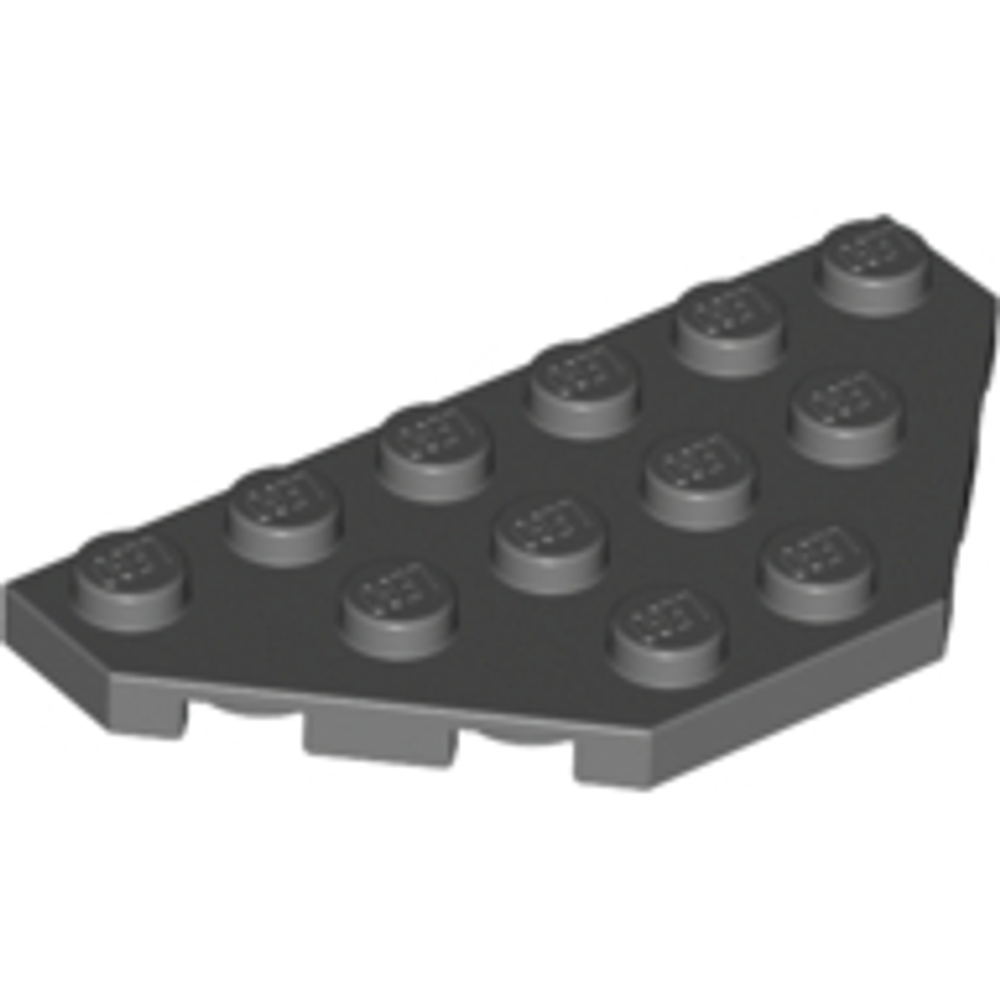 Lego Плитка 3x6 клин срезанные углы (темно-серый) 2419 / 4210984