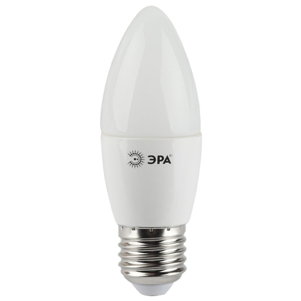 Лампа светодиодная ЭРА STD LED B35-7W-827-E27 7Вт свеча теплый белый свет Е27 | Лампы cветодиодные Свеча (B/C)