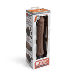 Классический массажер 8" Girthy Realistic Vibrator шоколад