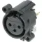 Neutrik NC3FAV панельный разъем XLR female, вертикальная установка на ПП