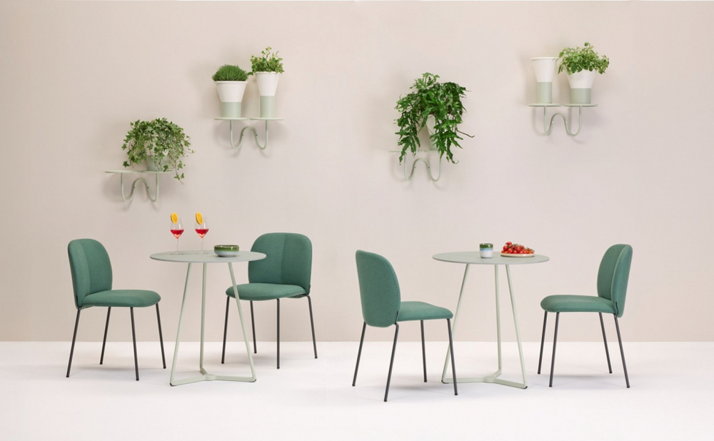 Стул с обивкой Scab Design Mentha Pop, антрацит, зеленый