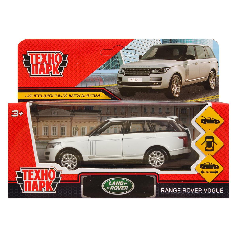 Модель ин. мет. "Range Rover Vogue" 12см, открыв. двери, белый, в коробка VOGUE-WT (Технопарк)
