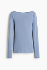 Топ из хлопка Supima® с вырезом «лодочка» - H&M