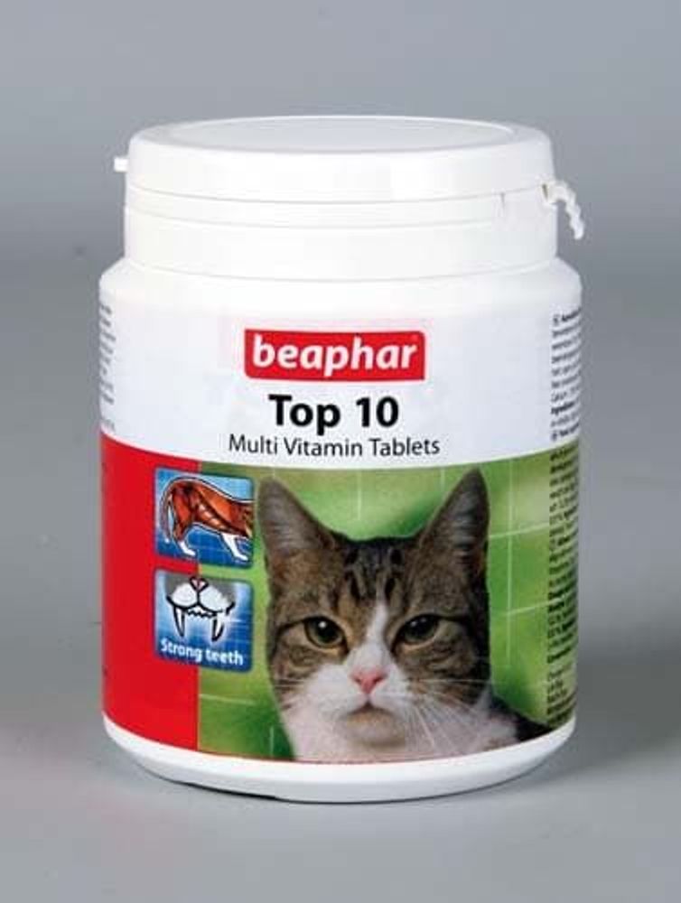 Beaphar `Top 10` мультивитамины для кошек с таурином и L-карнитином 180 шт. Beaphar `Top 10` мультивитамины для кошек с таурином и L-карнитином 180 шт.