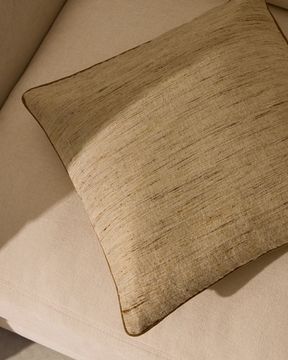 Чехол для подушки Aleos из меланжевой ткани с контрастной отделкой 45 х 45 см