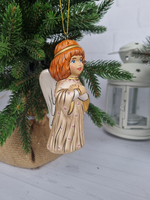 Ангел ёлочная игрушка из фарфора