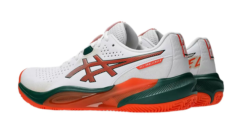 Мужские кроссовки для Падел Asics Gel-Challenger 15 Padel - white/energy orange