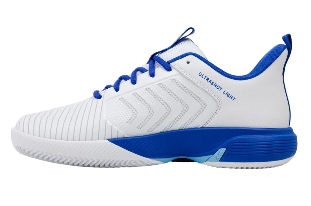 Женские теннисные кроссовки K-Swiss Ultrashot Light Clay - white/dazzling blue/baltic sea