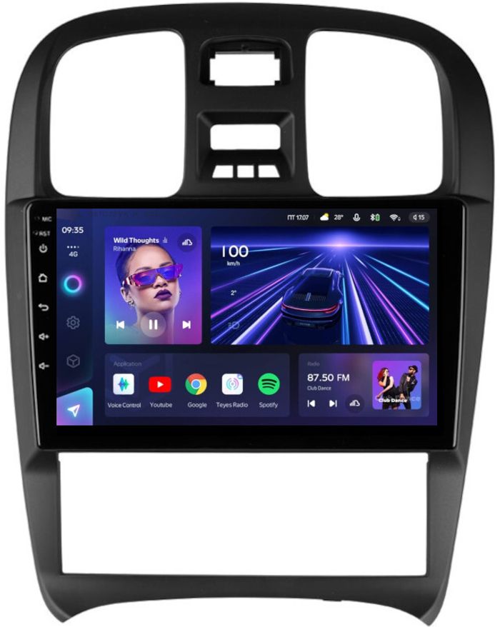Магнитола для Hyundai Sonata 2001-2013 - Teyes CC3L на Android 10, CarPlay, 4G SIM-слот